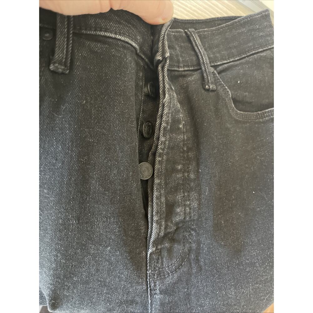 NWT MOTHER The Stunner Zip Fly Ankle Fray Stretch Denim Baa Baa Black‎ Sheep 26 - Picture 6 of 6